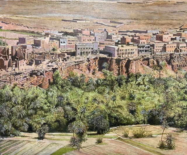 会員作品　油絵『モロッコの風景』