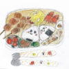 ジュニアクラス会員作品　色鉛筆画『お弁当』