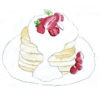 ジュニアクラス会員作品　水彩画『パンケーキ』