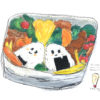 水性パステル画『お弁当』
